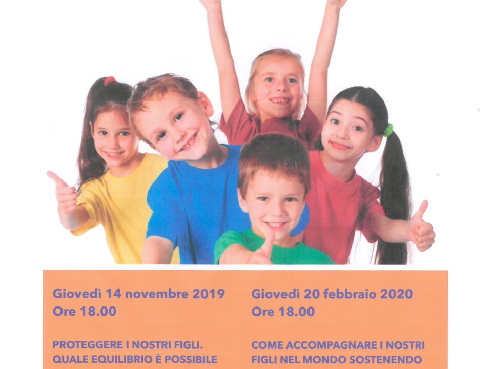 Locandina degli Incontri di genitorialità 2019/20 dell'Istituto San Gaspare di Firenze