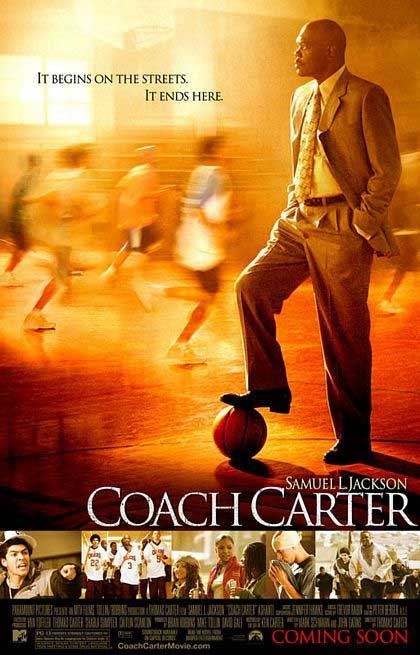 Locandina del film Coach Carter con Samuel L. Jackson